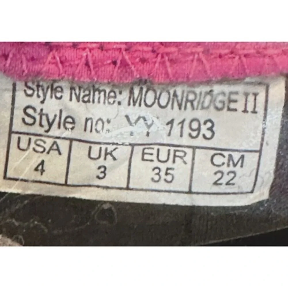 Columbia Moonridge II Snow Boots Kids Size 4 Pink Black Waterproof YY1193‎ Good